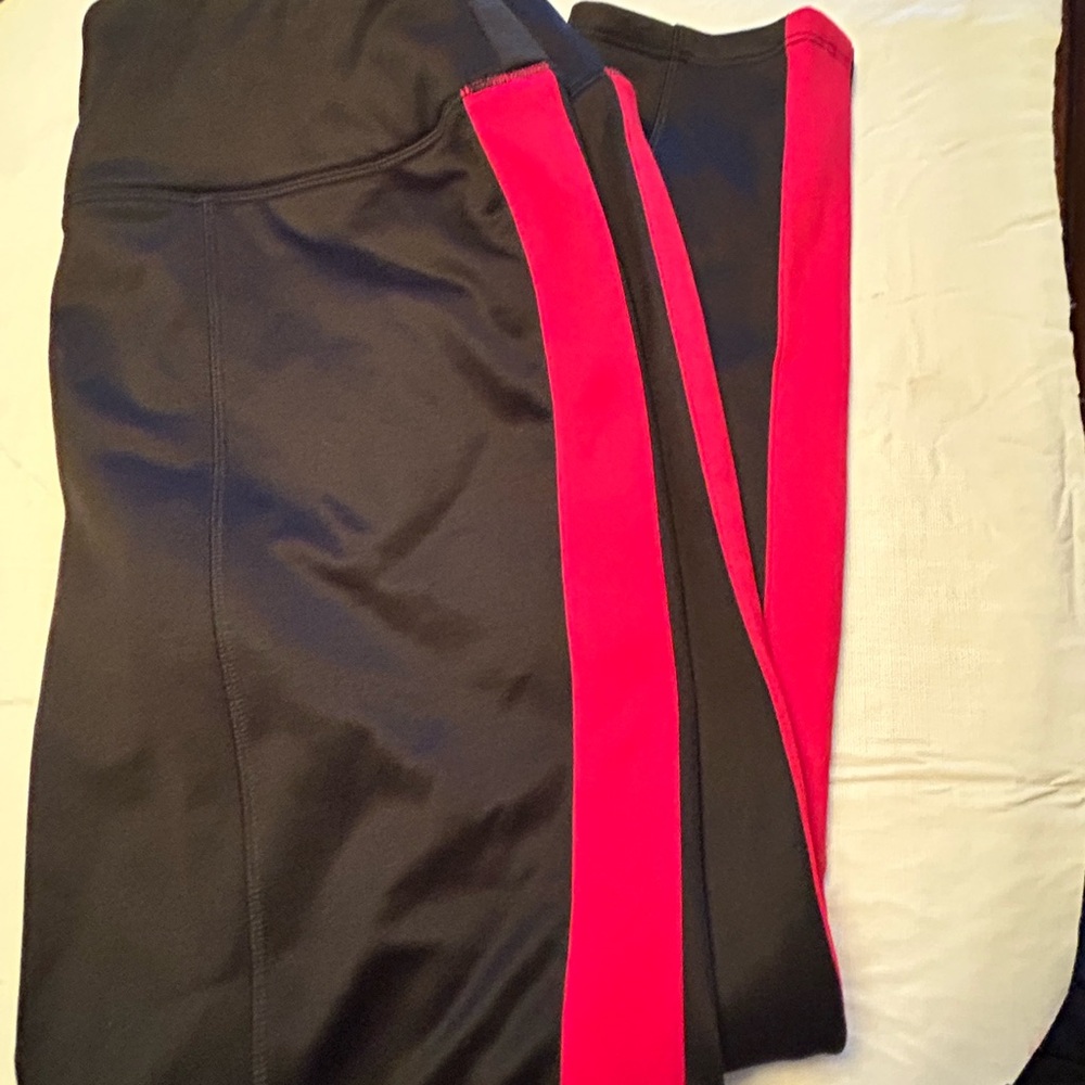 Black and Red Women's Fleece lined leggings from Talbots.